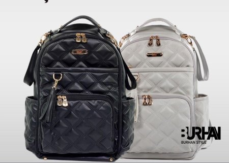 شنطة ظهر جلد مع فرشة غيار جلد وحافظة حرارة داخلية